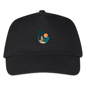 Island Surfboard - Kids’ Baseball Cap - black - Front