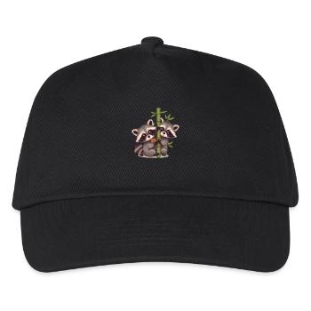 T-shirt Cute But Feral – Adorable Raccoon - Kids’ Baseball Cap - black - Front