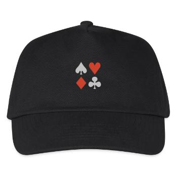 Poker - Kinder Basecap - Schwarz - Vorne