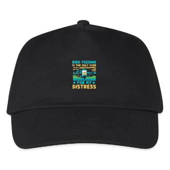 Bird feeding is the only cure for my distress - Kids’ Baseball Cap - black - Front