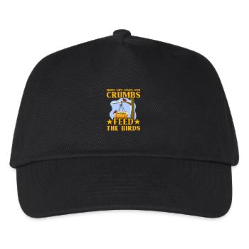 When life gives you crumbs feed the birds - Kids’ Baseball Cap - black - Front