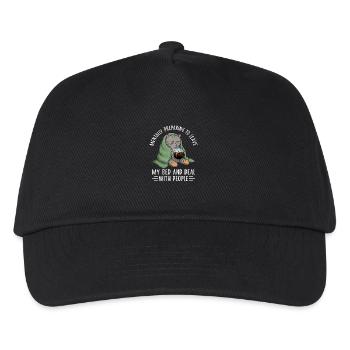 Mentally Preparing Cat - Kids’ Baseball Cap - black - Front