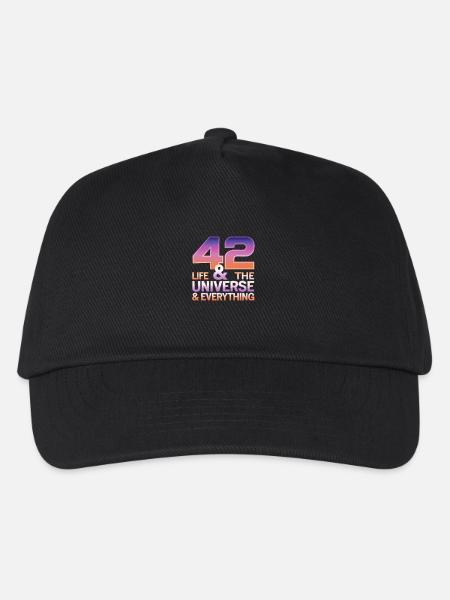 Life Universe Everything 42 Antwort - Kinder Basecap - Schwarz