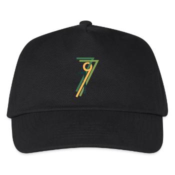 1977 Grün Vintage - Kinder Basecap - Schwarz - Vorne