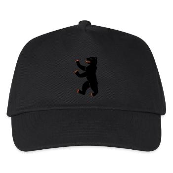Berliner Bär - Kinder Basecap - Schwarz - Vorne