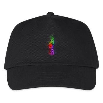 Multicolour Giraffe - Kids’ Baseball Cap - black - Front