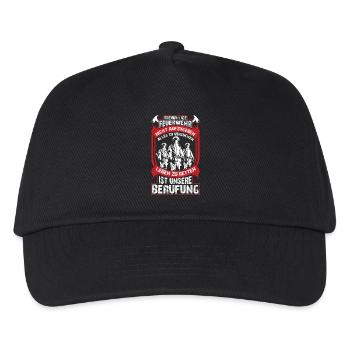 Feuerwehr - Kinder Basecap - Schwarz - Vorne