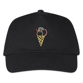 eis eiscreme restaurant ice cream sundae95 - Kinder Basecap - Schwarz - Vorne