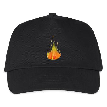 Flames Fire - Kids’ Baseball Cap - black - Front