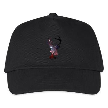 Hirsch Galaxie Nebel - Kinder Basecap - Schwarz - Vorne