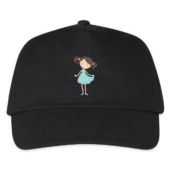 Mädchen - Kinder Basecap - Schwarz - Vorne