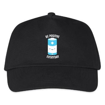 Soyez positif tous les jours - Casquette de baseball Enfant - noir - Devant