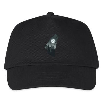 loup - foret - Casquette de baseball Enfant - noir - Devant