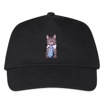 Office cat - Kids’ Baseball Cap - black - Front