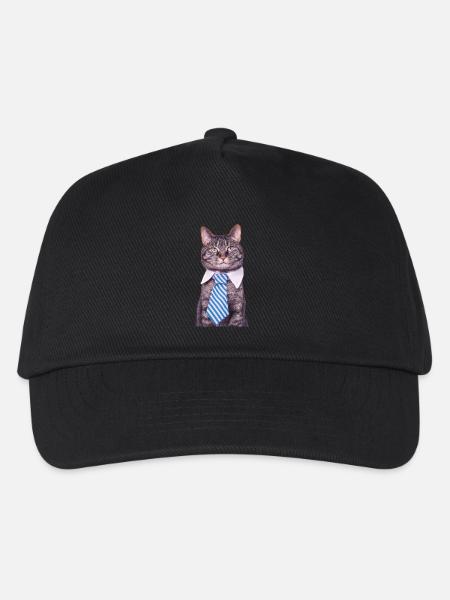 Büro Katze - Kinder Basecap - Schwarz