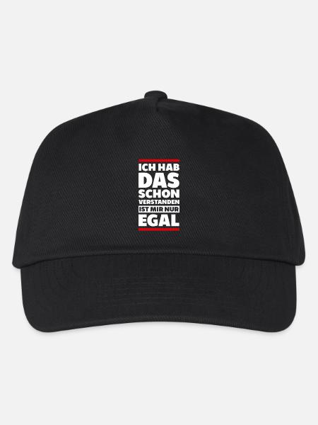 Verstanden Egal Spruch Shirt lustig Geschenkidee - Kinder Basecap - Schwarz