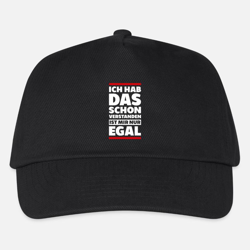Verstanden Egal Spruch Shirt lustig Geschenkidee - Kinder Basecap - Schwarz