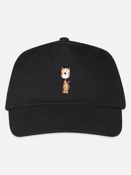 Kleine Katze - Katzen Comic - Kinder Basecap - Schwarz