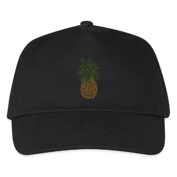 Geometrische Ananas - Kinder Basecap - Schwarz - Vorne