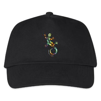 GECKO abstrakt bunt - Kinder Basecap - Schwarz - Vorne