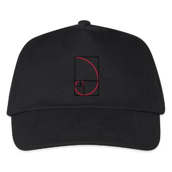 Fibonacci Kurve goldener Schnitt Art - Kinder Basecap - Schwarz - Vorne