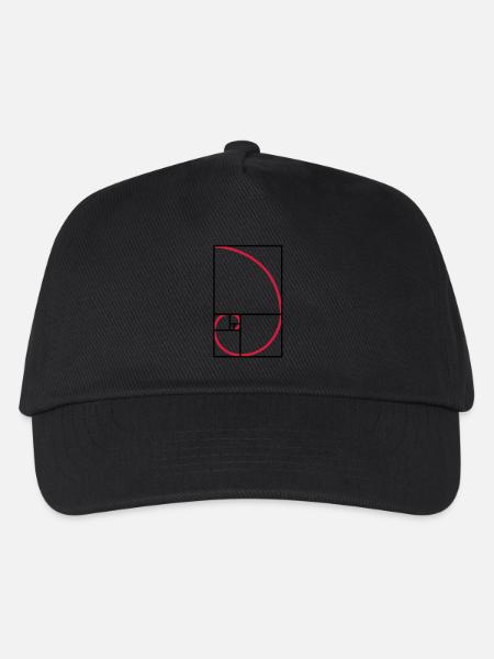 Fibonacci Kurve goldener Schnitt Art - Kinder Basecap - Schwarz