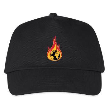 erde on fire planet heimat klimawandel globale erw - Kinder Basecap - Schwarz - Vorne