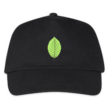 beech leaf tree plant shape clip art design forest - Kids’ Baseball Cap - black - Front