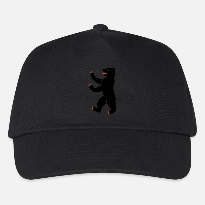 Berliner Bär Single - Kinder Basecap - Schwarz