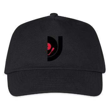 DJ Record Vinyl Plate - Kids’ Baseball Cap - black - Front