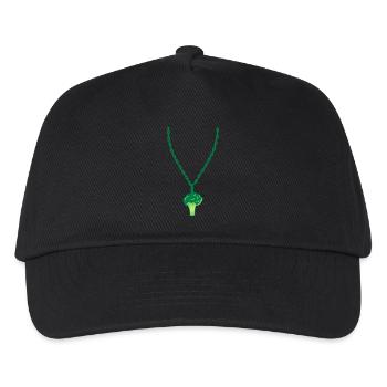 collier brocoli bijoux sain vitamines - Casquette de baseball Enfant - noir - Devant