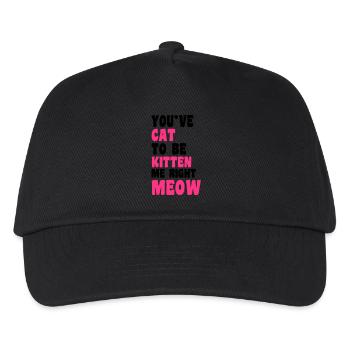 Meow - Kids’ Baseball Cap - black - Front