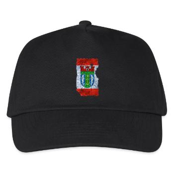 Treptow Köpenick 2 Fahne / Flagge vintage use look - Kinder Basecap - Schwarz - Vorne