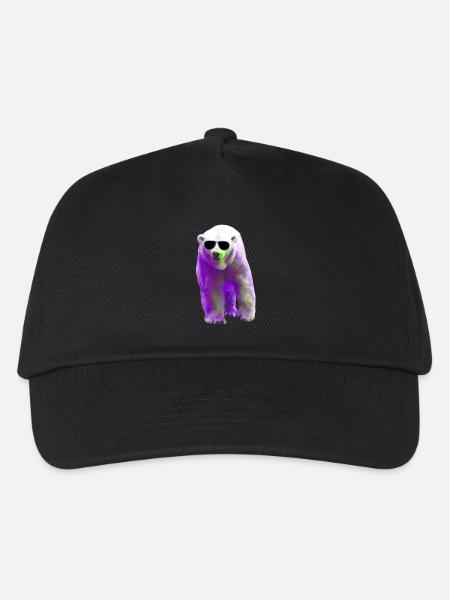 Polar Bear - Eisbär - Kinder Basecap - Schwarz