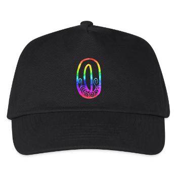 rainbow o - Kids’ Baseball Cap - black - Front