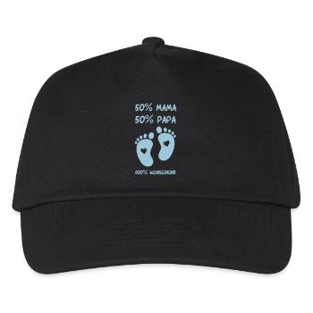 baby_fuesse_wunschkind - Kinder Basecap - Schwarz - Vorne