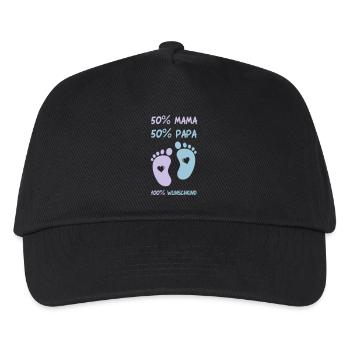baby_fuesse_wunschkind_001 - Kinder Basecap - Schwarz - Vorne