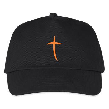 Kreuz Design Religion Kirche - Kinder Basecap - Schwarz - Vorne