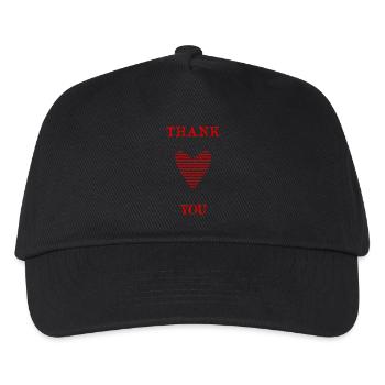 Thank you. THANKS. THANK YOU. anniversary. birth. - Kids’ Baseball Cap - black - Front