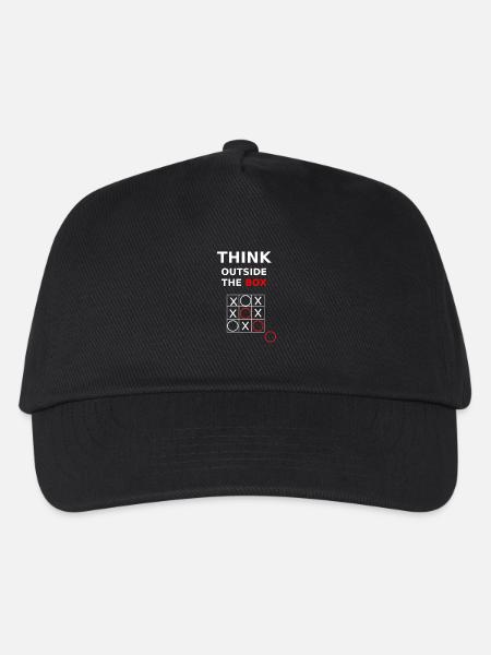 Think Outside the Box - Kinder Basecap - Schwarz