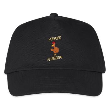 Hühner Flüsterin - lustiges Huhn Hahn Hühnerstall - Kinder Basecap - Schwarz - Vorne