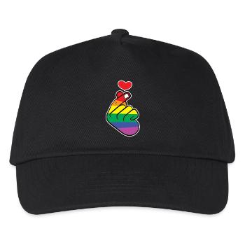 Cœur Arc-en-ciel Amour Liberté d’expression Paix - Casquette de baseball Enfant - noir - Devant