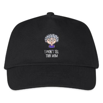 Großmutter Oma Alte Frau Brille Lustig Statement - Kinder Basecap - Schwarz - Vorne
