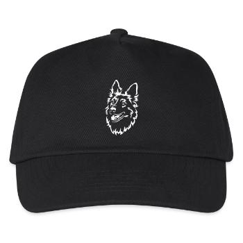 Harzer Fuchs Kopf "Black Edition" - Kinder Basecap - Schwarz - Vorne