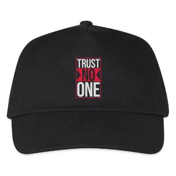 trust no one quote - Kids’ Baseball Cap - black - Front