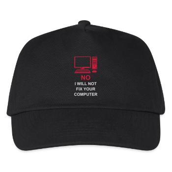 not fix your computer - Kids’ Baseball Cap - black - Front