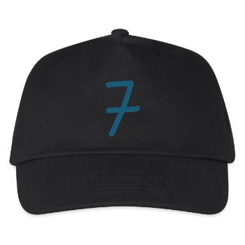 7 Number seven number birthday - Kids’ Baseball Cap - black - Front