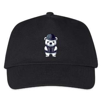 Cool Gangster Polar Bear - Kids’ Baseball Cap - black - Front