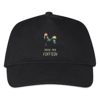 Mook Mol Fofftein Low German Funny Sayings - Kids’ Baseball Cap - black - Front