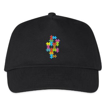 puzzle incomplet multicolore - Casquette de baseball Enfant - noir - Devant